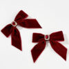 Dúo de Lazos en Terciopelo Rubí