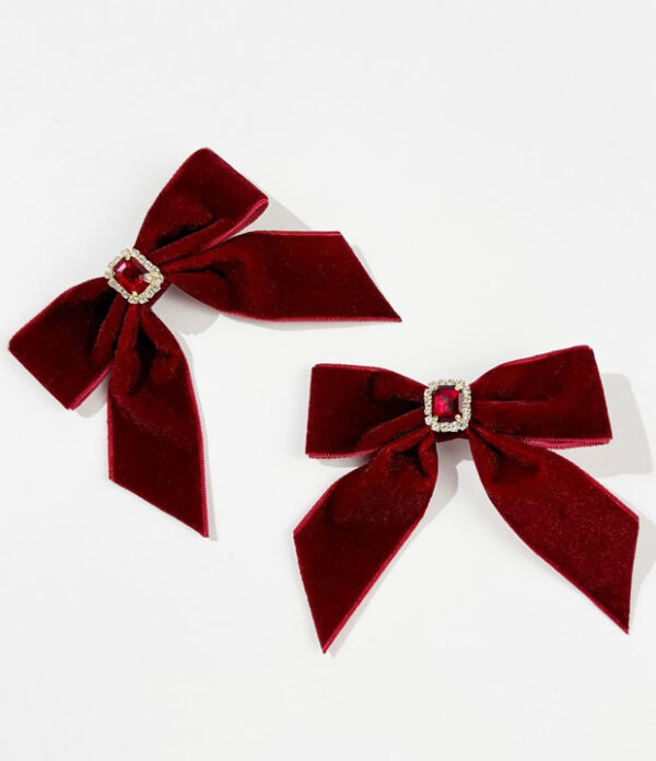Dúo de Lazos en Terciopelo Rubí