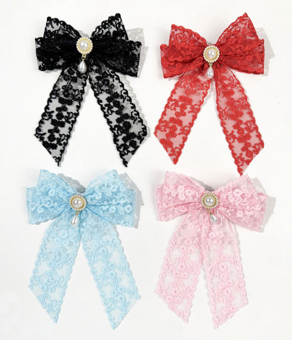 Lazo en Encaje Perla Dorada