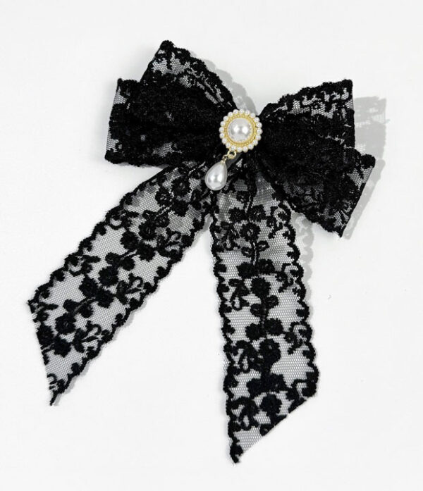 Lazo en Encaje Perla Dorada