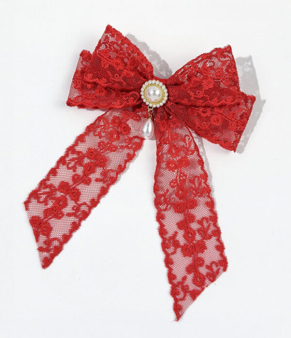 Lazo en Encaje Perla Dorada