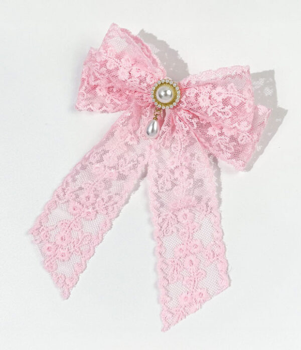 Lazo en Encaje Perla Dorada