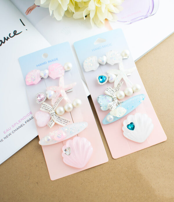 Clips Sueños de Sirena Rosados