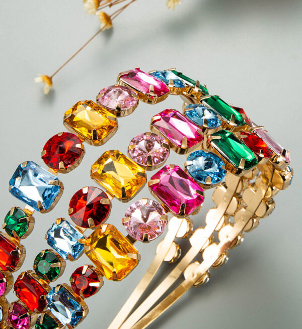 Diadema-con-cristales-multicolor-METALICA Diadema Rainbow Luxe