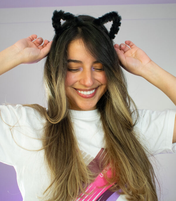 Diadema de Gatito Negra