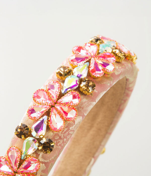 Diademas de moda con piedras Diadema Esperanza Rosa
