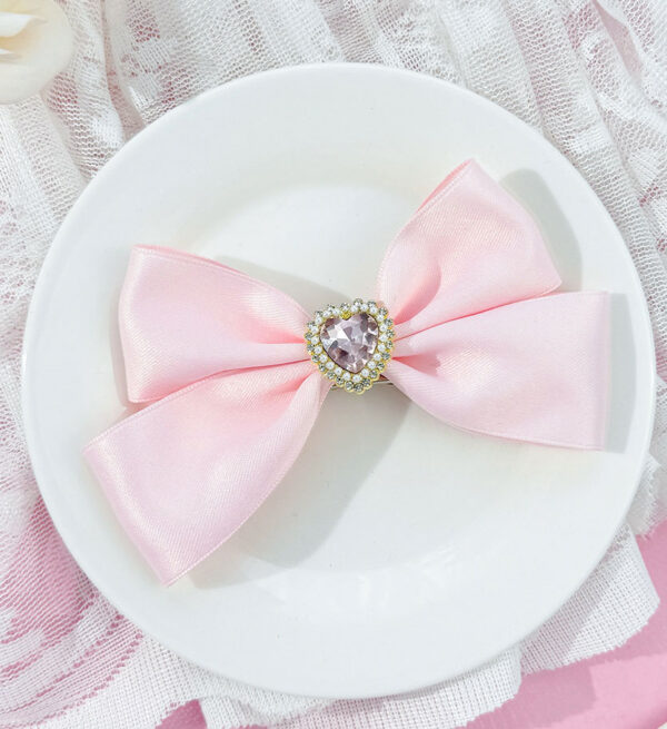 Lazo-elegante-en-satin-rosado Lazo Corazón Royale Rosa