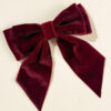 Lazo-para-el-cabello-en-terciopelo-Rojo-RUBI Lazo Clásico en Terciopelo Vinotinto