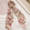 Scrunchie Bloomy Tie Beige