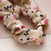 Scrunchie Bloomy Tie Beige