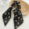 Scrunchie Coletero en Seda Negro