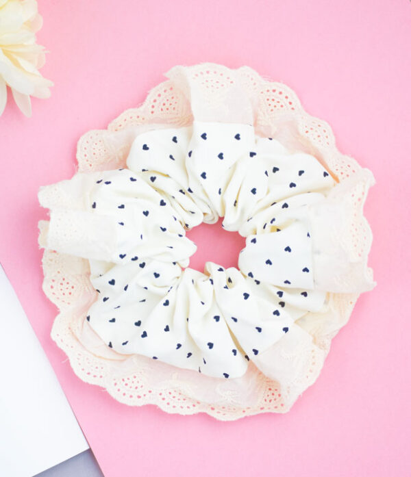 Scrunchie XL Romántico Encaje