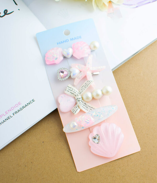 Clips Sueños de Sirena Rosados