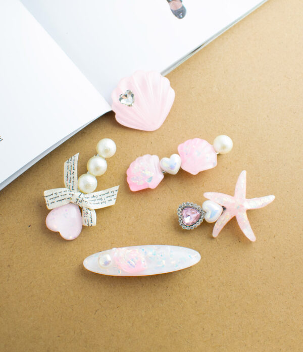 Clips Sueños de Sirena Rosados