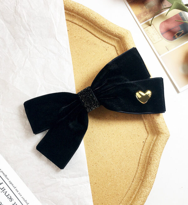 lazo-para-el-cabello-en-terciopelo-negro Combo Corazón a Corazón Negro