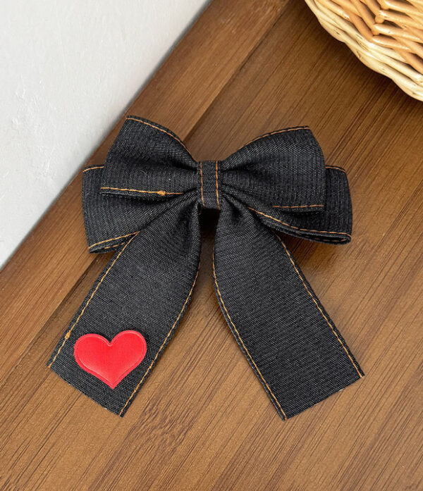 Lazo Corazón Denim Oscuro