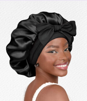 GORRO-DE-SATIN-Dama-con-agarraderas-negrojpg Gorro de Satín para Dormir con Banda Ajustable Negro