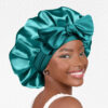 Gorro de Satín para Dormir con Banda Ajustable Verde