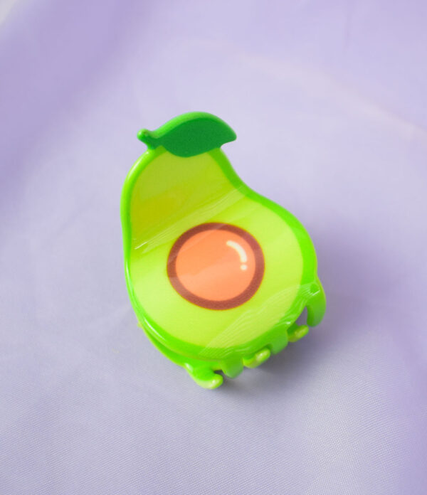 HAIR-CLIP-DE-AGUACATE-MEDIANO Set de Hair Clips Fruticas en Acrílico