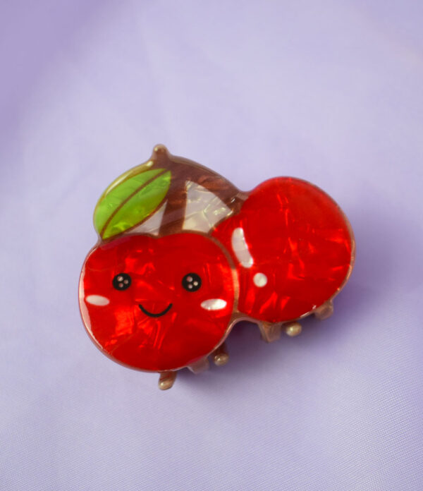 HAIR-CLIP-DE-CEREZAS-MEDIANO Set de Hair Clips Fruticas en Acrílico