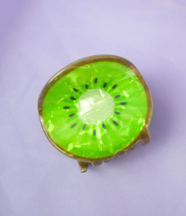 HAIR-CLIP-DE-KIWI-MEDIANO Set de Hair Clips Fruticas en Acrílico