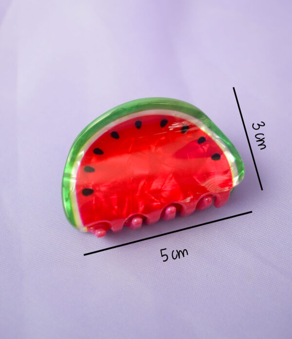 HAIR-CLIP-DE-SANDIA-PEQUEÑO Set de Hair Clips Fruticas en Acrílico