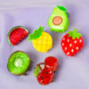 HAIR-CLIPS-DE-FRUTAS-MEDIANAS Set de Hair Clips Fruticas en Acrílico