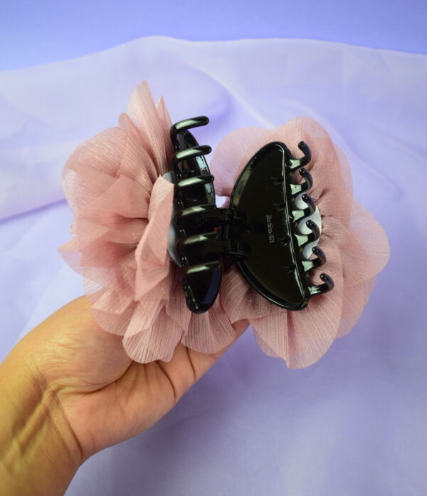 Hair-clip-floral-de-tela-con-agarre-amplio Hair Clip Constanza Rosa