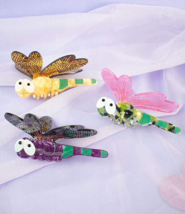 Hair-clips-de-acetato-de-celulosa-en-forma-de-libelula Hair Clip Mila Verde