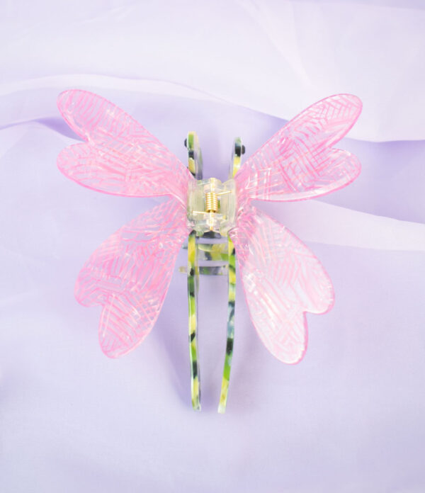Hair-clips-de-acetato-de-celulosa-en-forma-de-libelula-verde Hair Clip Mila Verde