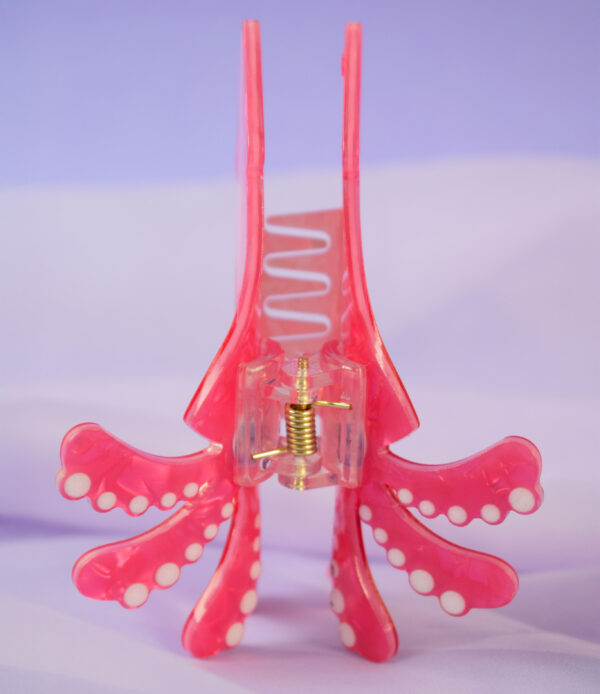 Hairclip-en-acetato-de-celulosa-en-forma-de-pulpo-rosado-clip22 Hair Clip Úrsula