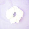 Moño-de-satín-basico-blanco Scrunchie Básico de Satín Blanco