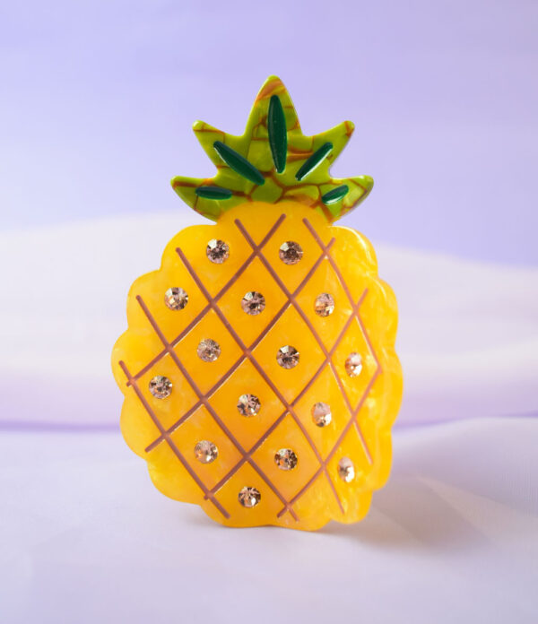 hair-clip-de-piña-amarilla-con-piedras Hair Clip Valentina Amarillo