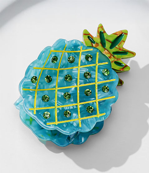 hair-clip-de-piña-en-acetato-de-celulosa-y-piedras Hair Clip Valentina Azul
